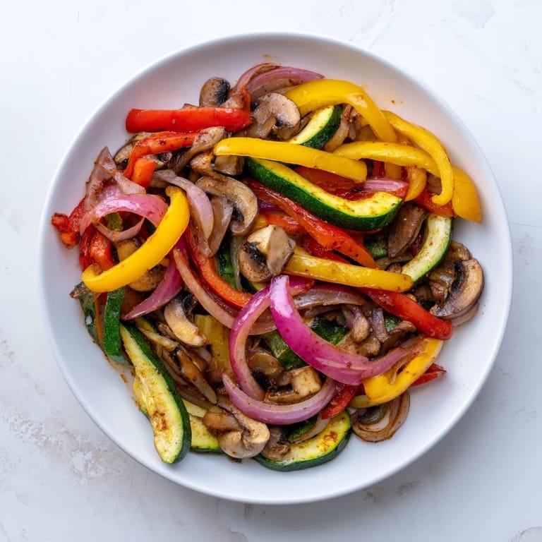 Golden-brown vegetable fajitas in a skillet, ready to be wrapped in a warm tortilla for a delicious meal.