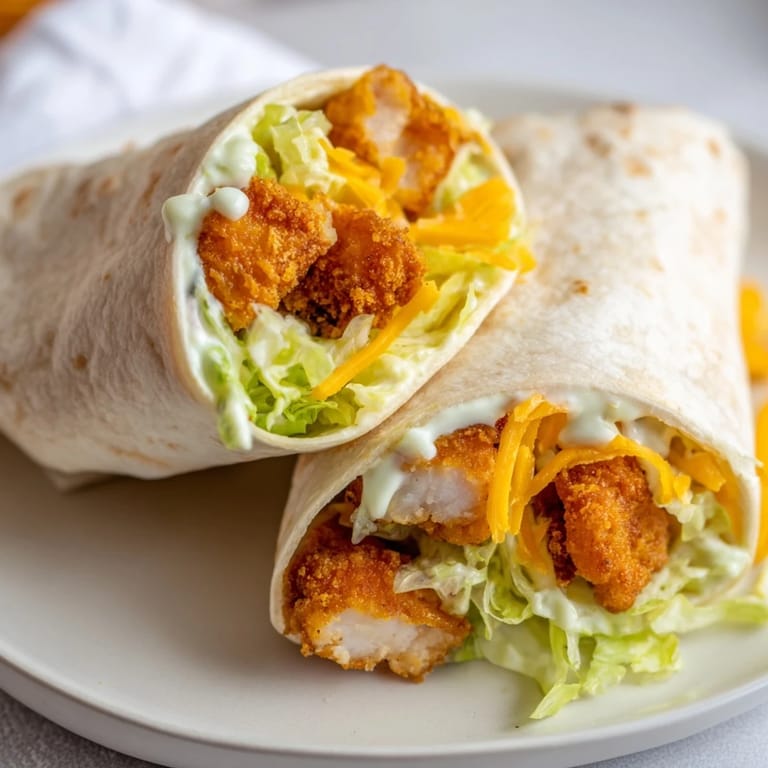These homemade Crispy Chicken Ranch Snack Wraps show off perfectly crisp chicken ready to eat now!