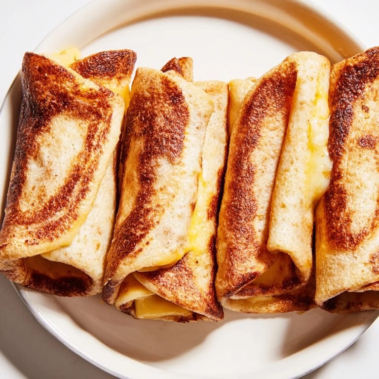 A close-up of warm, cheesy Easy Christmas Grilled Cheese Rollups, a festive appetizer perfect for sharing.