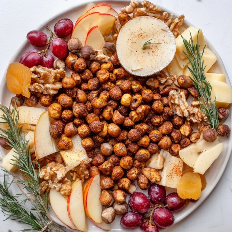 Delectable Squirrels Acorn Hoard Platter featuring colorful dried fruits alongside tempting roasted acorn bites.