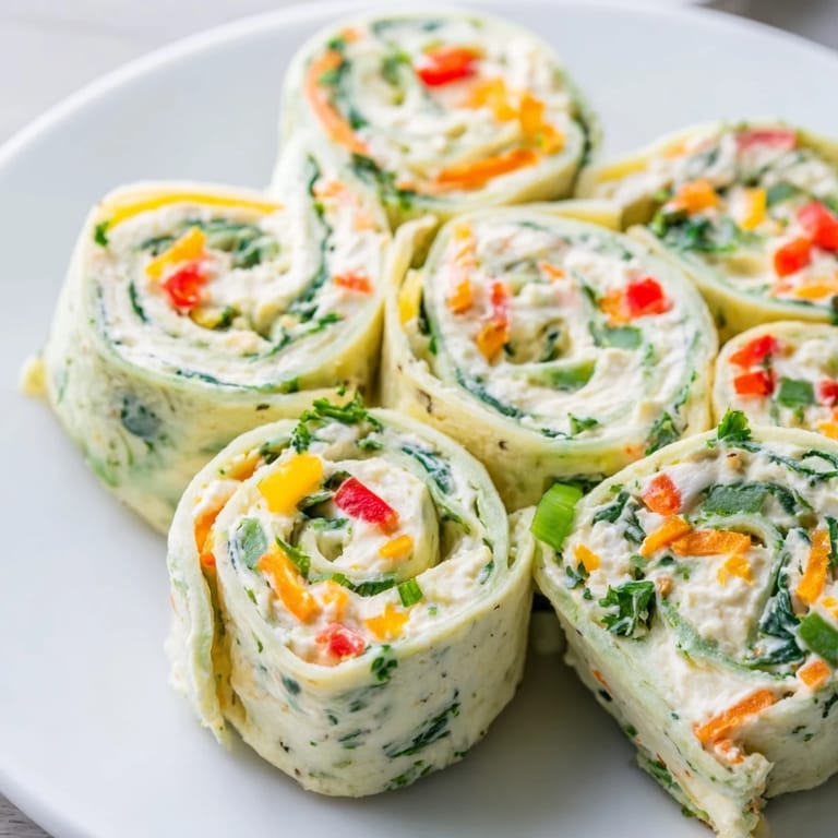 Delicious, colorful Cozy Scarf Holiday Pinwheel Wraps; sliced, ready to serve at a holiday party.