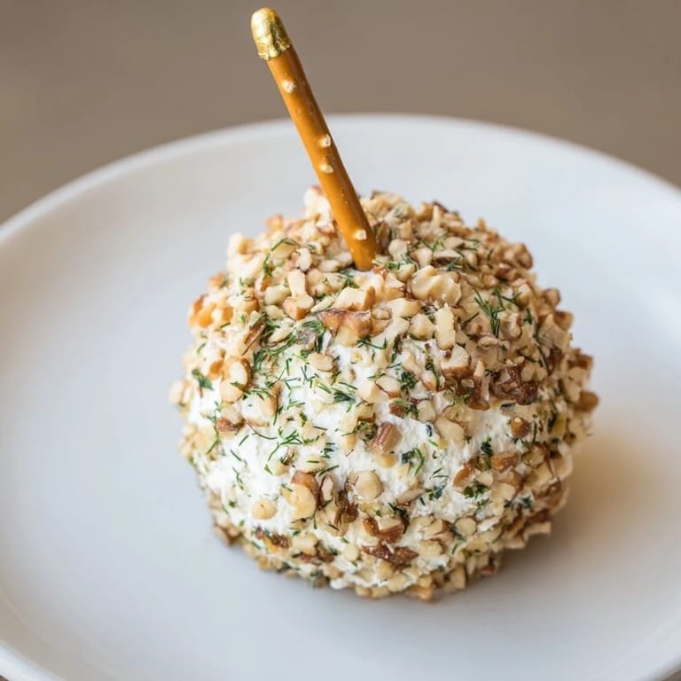 Mouthwatering close-up of festive Champagne Cork Cheese Balls, perfect for celebrations and parties.