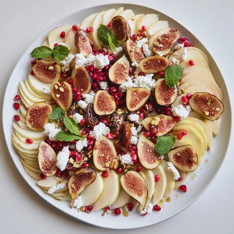 Vibrant close-up of a Fig and Date Snowdrift Platter, showcasing fresh figs and dates.