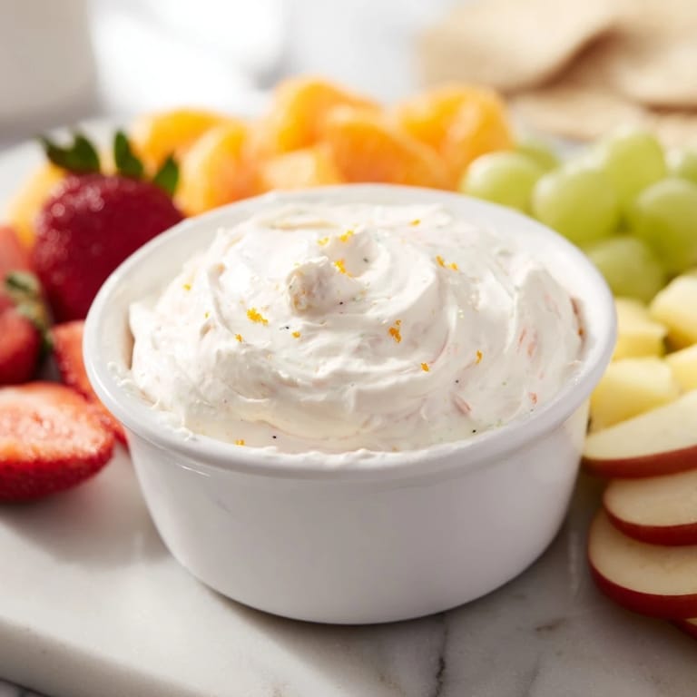 Fresh fruit and delicious cream cheese fruit dip: a perfect, easy snack for your next gathering.