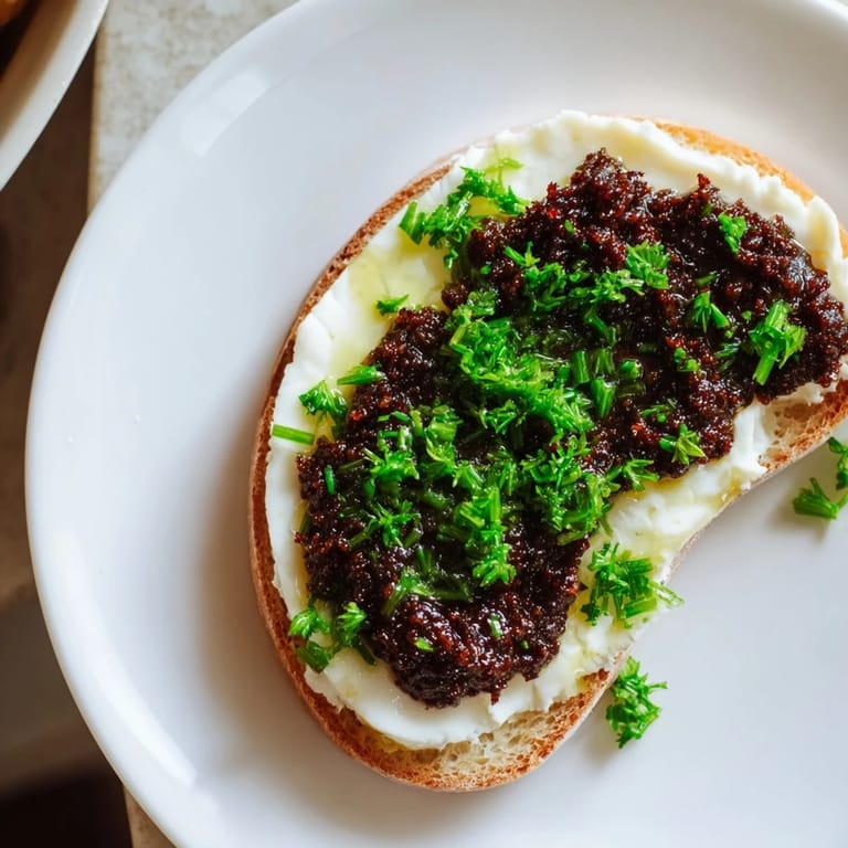 Sophisticated The Victorian Cameo: a creamy cheese appetizer with vibrant olive silhouette, ready to serve, and enjoy.