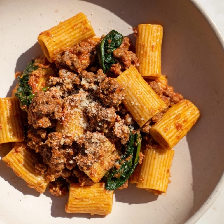 Tender pasta and savory sausage simmer in this flavorful One-Pot Italian Sausage Tomato Pasta recipe with fresh herbs.