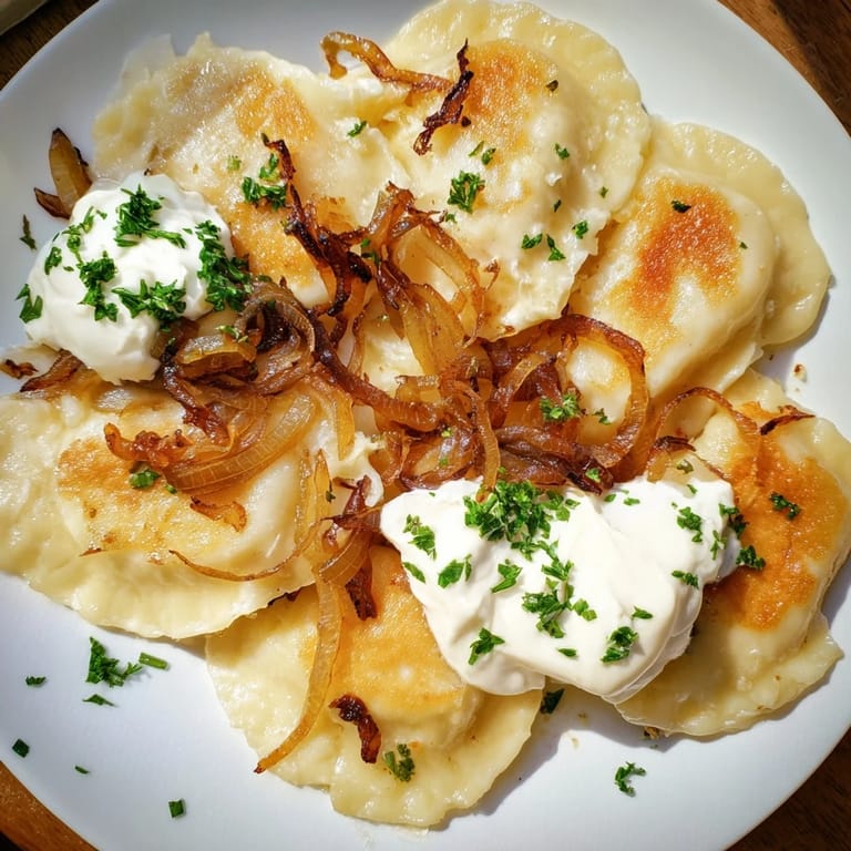 A close-up view of steaming, perfectly-sealed Polish pierogi, showcasing potato and cheese filling.