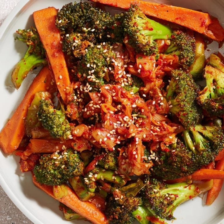 Serve the Comforting Fermented Veggie Winter Stir-Fry over steamed rice for a cozy, fiber-packed meal perfect for chilly evenings.