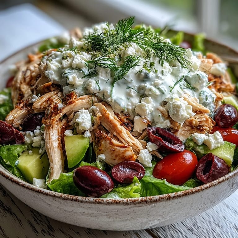 Colorful bowl of tender chicken, diced avocado, cherry tomatoes, and dill-laced Greek yogurt sauce for a Mediterranean-inspired meal.