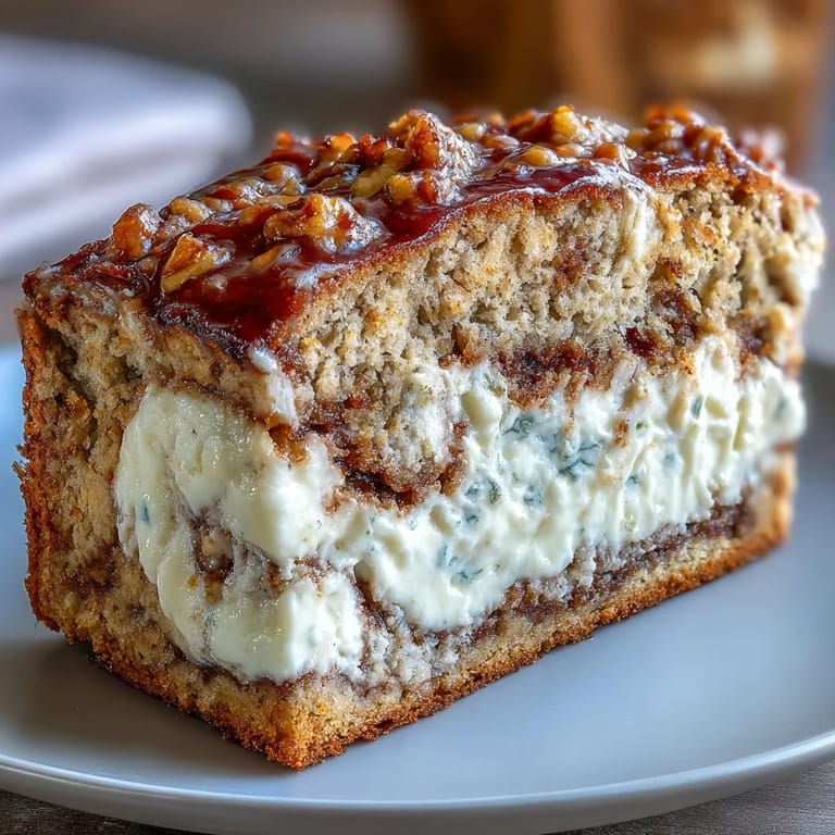 Freshly baked Cream Cheese Cinnamon Swirl Protein Loaf in a parchment-lined loaf pan, featuring a golden crust and a crackly top with visible cinnamon spice.