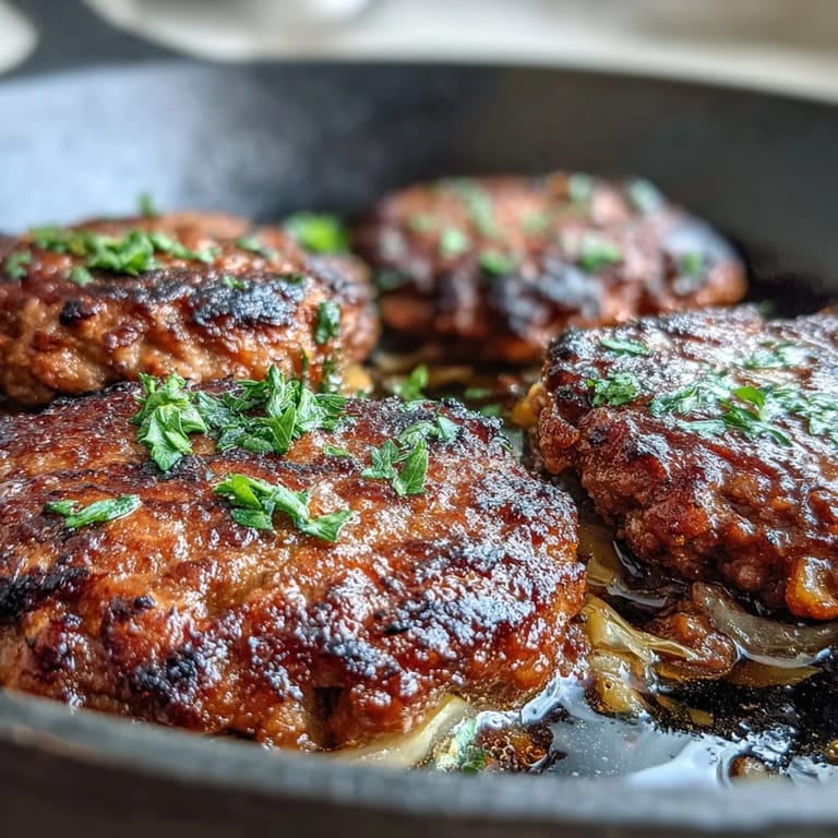 Oven-Baked Cabbage Burgers on a baking sheet with roasted cabbage slices and savory beef patties.