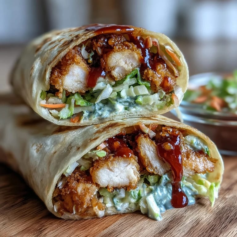 Flavorful crispy turkey strips, fresh slaw, and zesty sauce rolled in warm tortillas—an easy, delicious fusion wrap for any occasion.