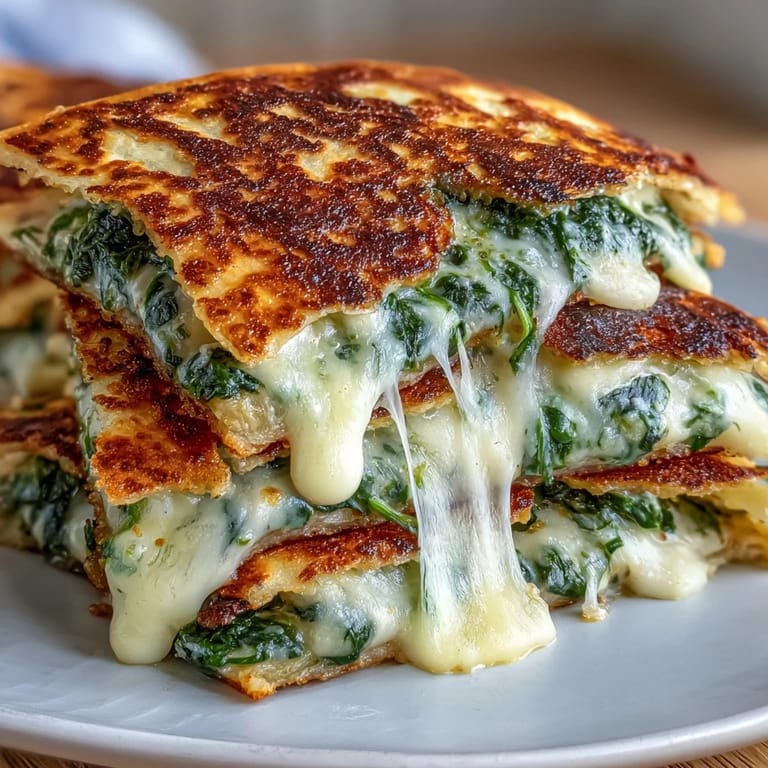 Golden-brown shamrock quesadillas stuffed with fresh spinach and gooey cheddar, served with sour cream and salsa for a delightful snack.