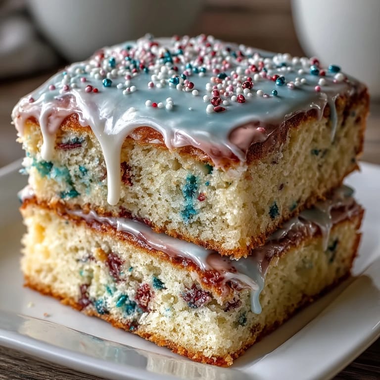 Vibrant Spring Funfetti Cake with Pastel Buttercream: Festive vanilla cake layered with cheerful rainbow sprinkles and dreamy swirled pastel frosting.  