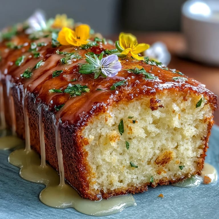 Zesty lemon cake decorated with delicate edible flowers and a sweet lemon drizzle, perfect for celebrating Mothers Day with elegance.