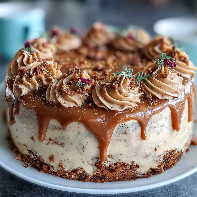 Decadent Taurus cake slices showcasing moist butterscotch sponge dotted with fresh blooms.