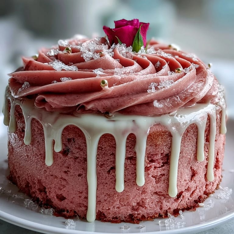 Moist Bridal Shower Rosé Velvet Cake, a beautiful, subtly pink dessert for celebrations.