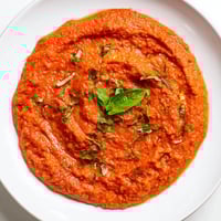 Rich, vibrant veggie-loaded tomato pasta sauce, ready to pour over steaming pasta, smells fantastic.